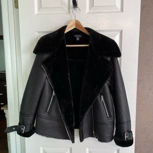 ASOS New Look aviator jacket in black